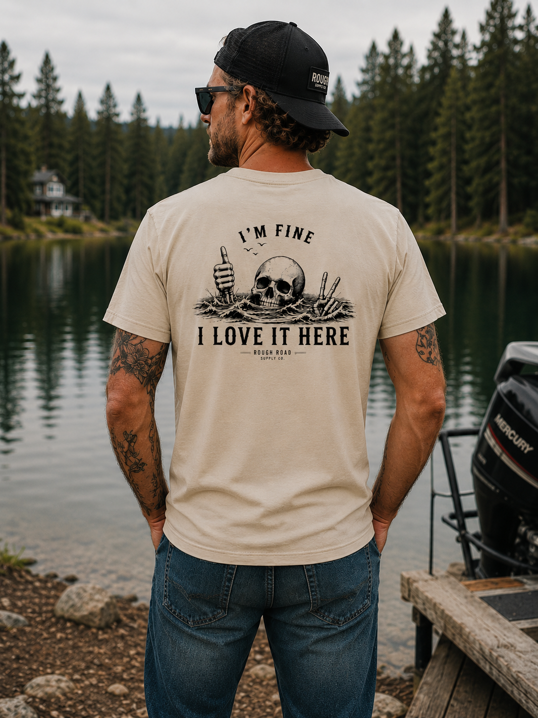 I'm Fine, I Love It Here Vintage Graphic Tee | Rough Road Supply Co.